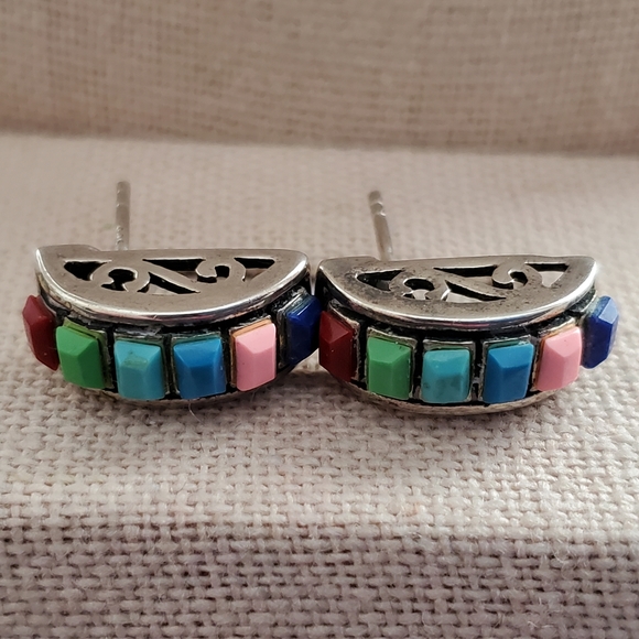 Silpada Multigemstone Post Earrings (Rare) - Picture 10 of 15